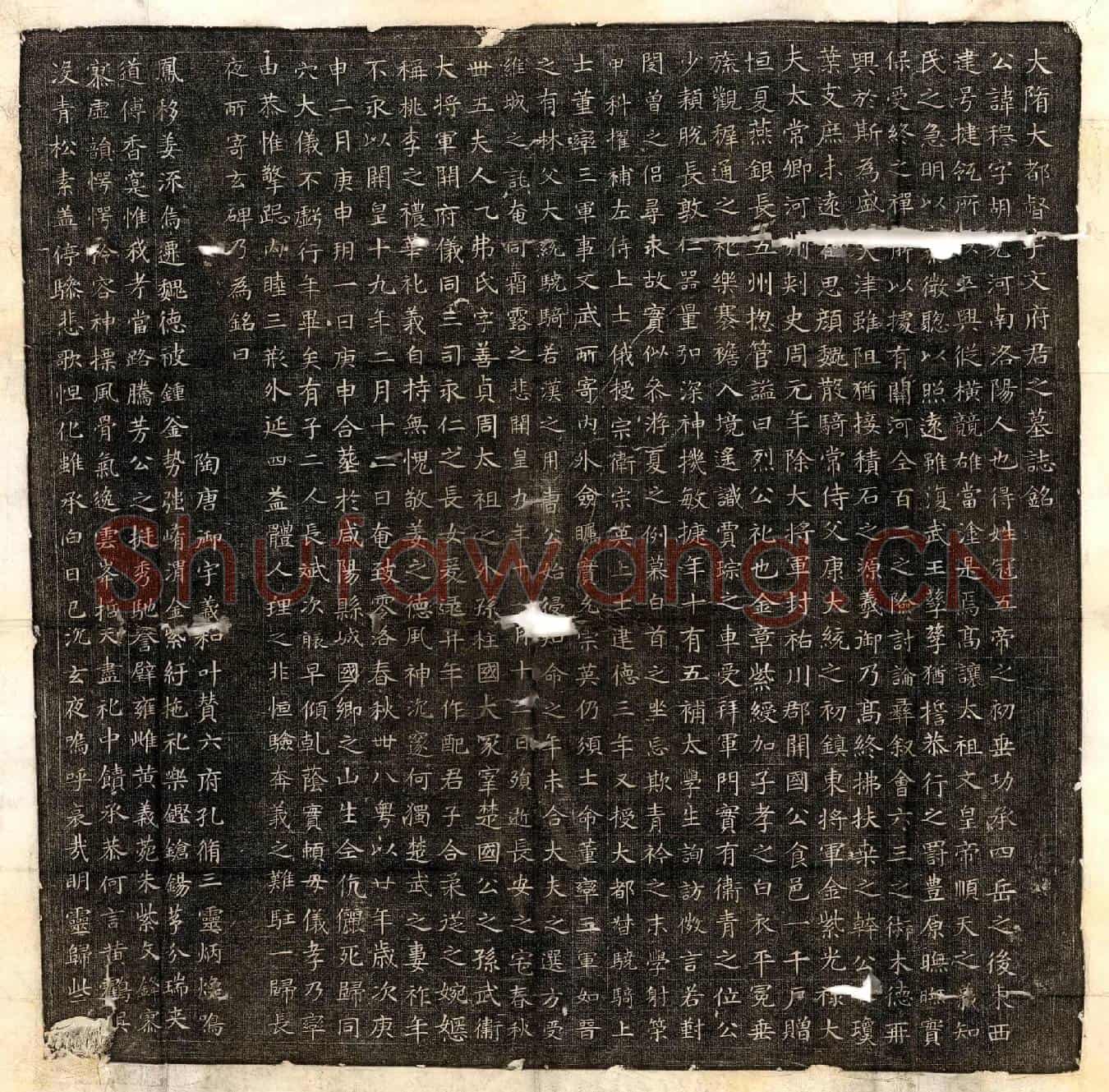 隋宇文穆墓誌(大隋大都督宇文府君之墓誌铭)