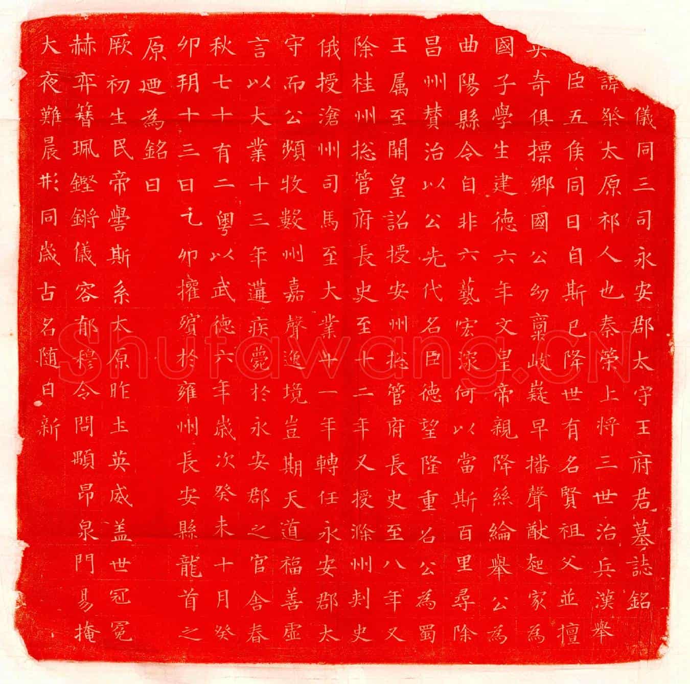 唐王粲墓誌(□□仪同三司永安郡太守王府君墓誌铭)