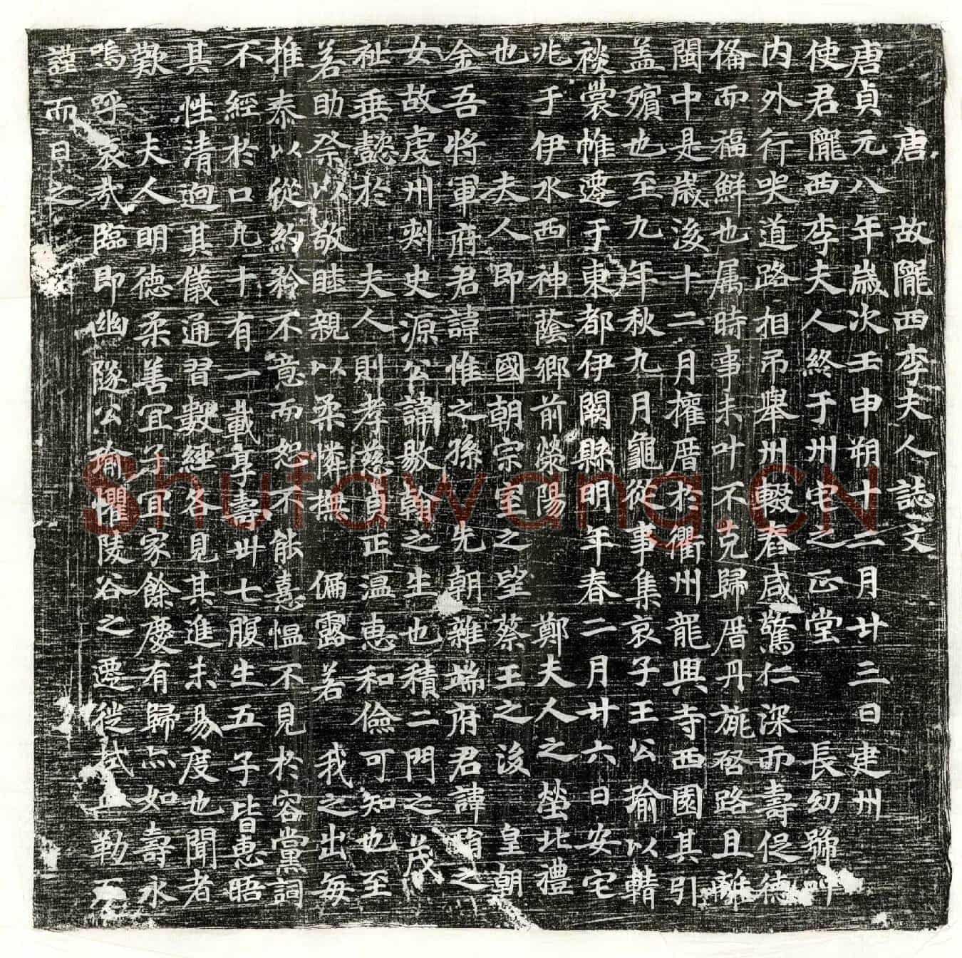 唐王公瑜母李氏墓誌(唐故陇西李夫人誌文)