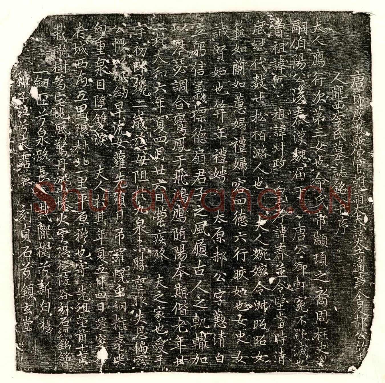 唐郝懃妻李氏墓誌(唐节度散驱使官朝请大夫试太子通事舍人郝公故夫人陇西李氏墓誌铭并序)