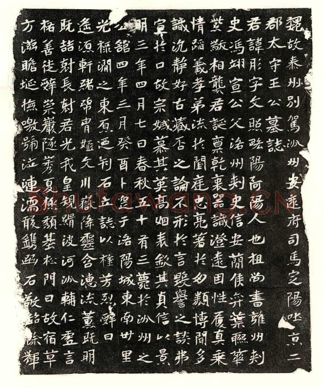 北朝王彤墓誌(魏故泰州别驾汾州安远府司马定阳吐京二郡太守王公墓誌)