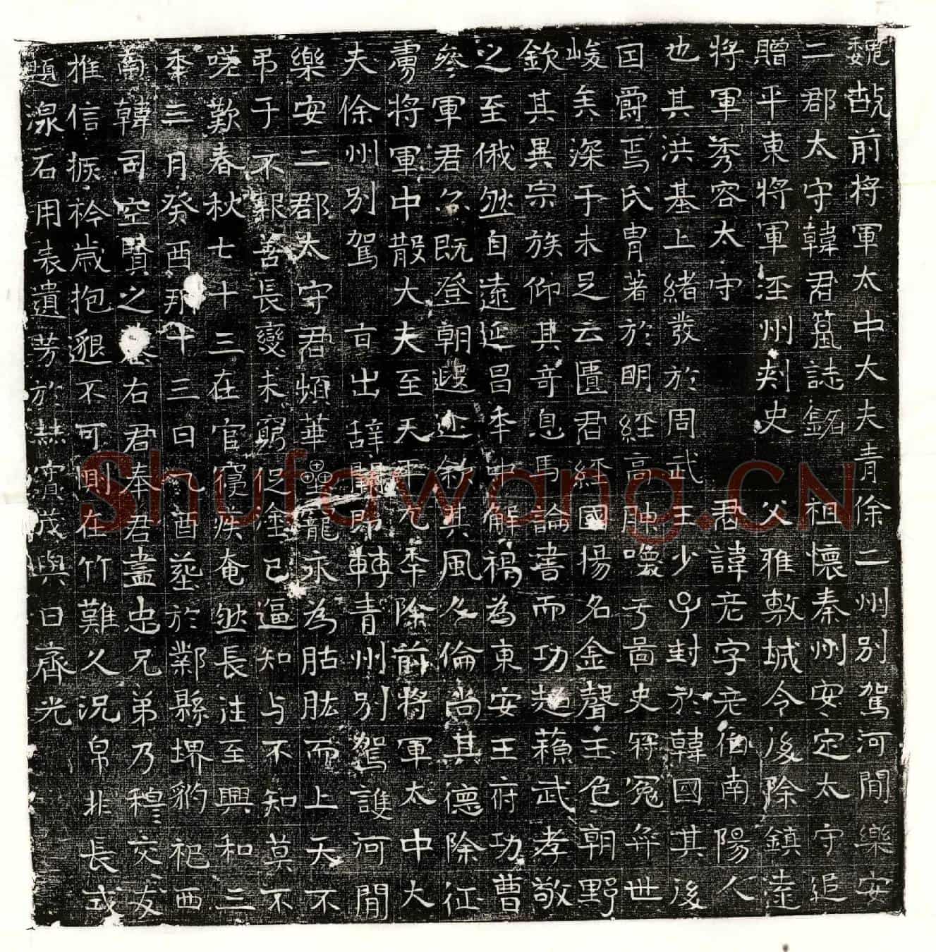 北朝韩彦墓誌(魏故前将军太中大夫青徐二州别驾河闲乐安二郡太守韩君墓誌铭)