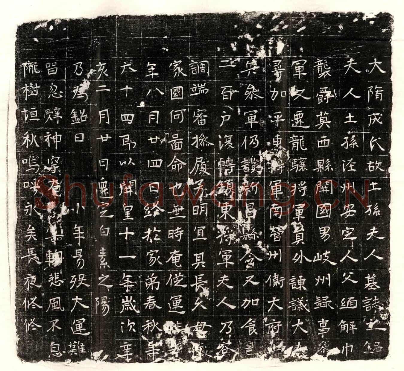隋成君妻士孙氏墓誌(大隋成氏故士孙夫人墓誌之铭)