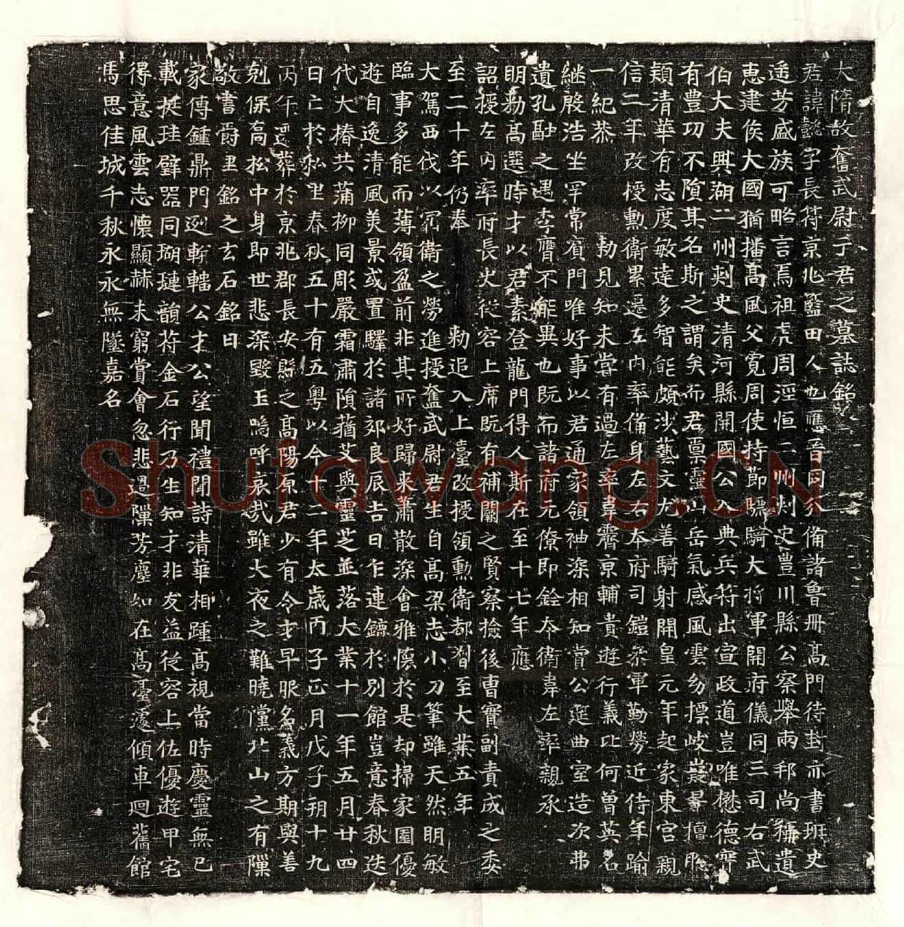 隋于懿墓誌(大隋故奋武尉于君之墓誌铭)