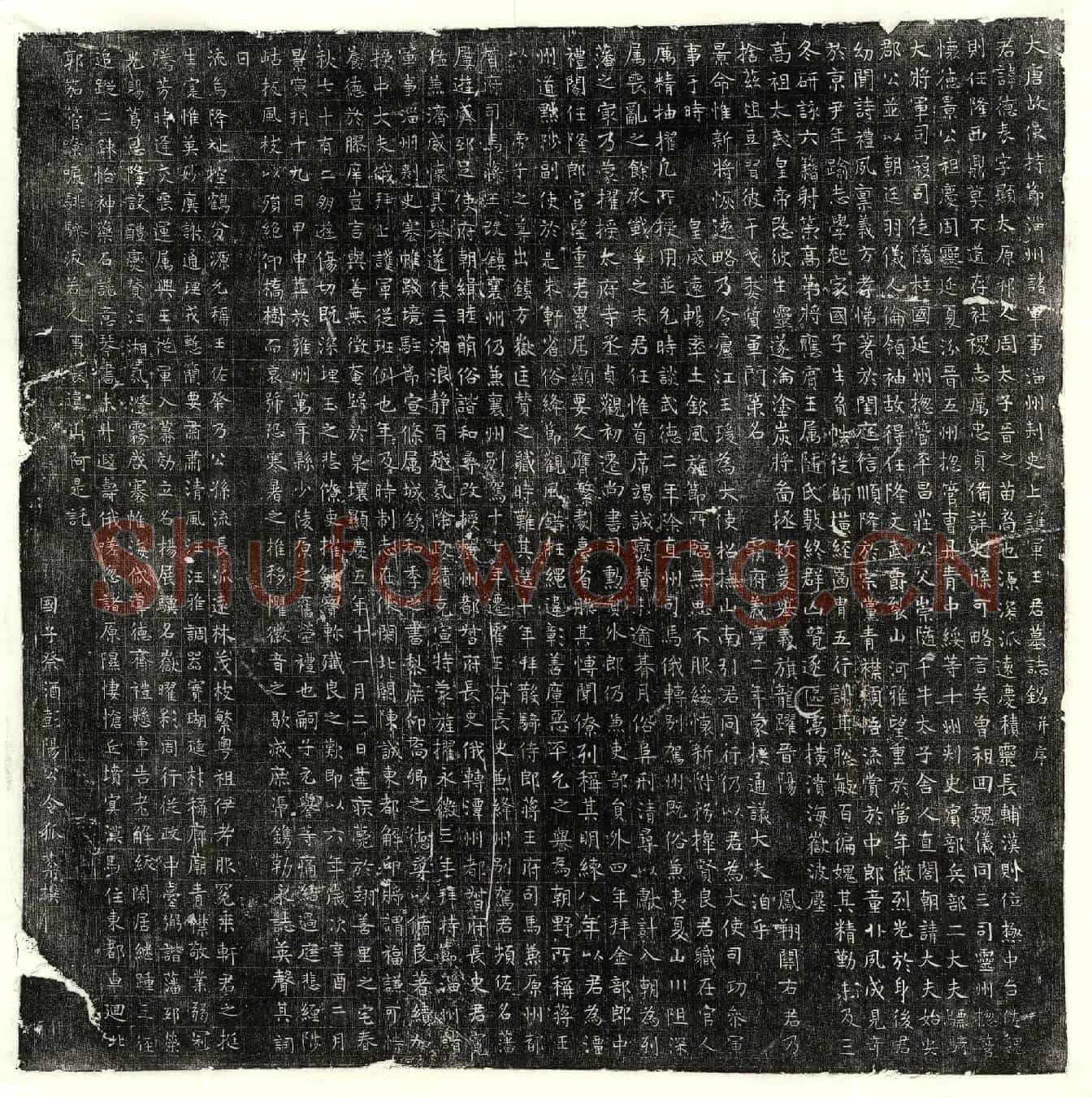 唐王德表墓誌(大唐故使持节淄州诸军事淄州刺史上护军王君墓誌铭并序)