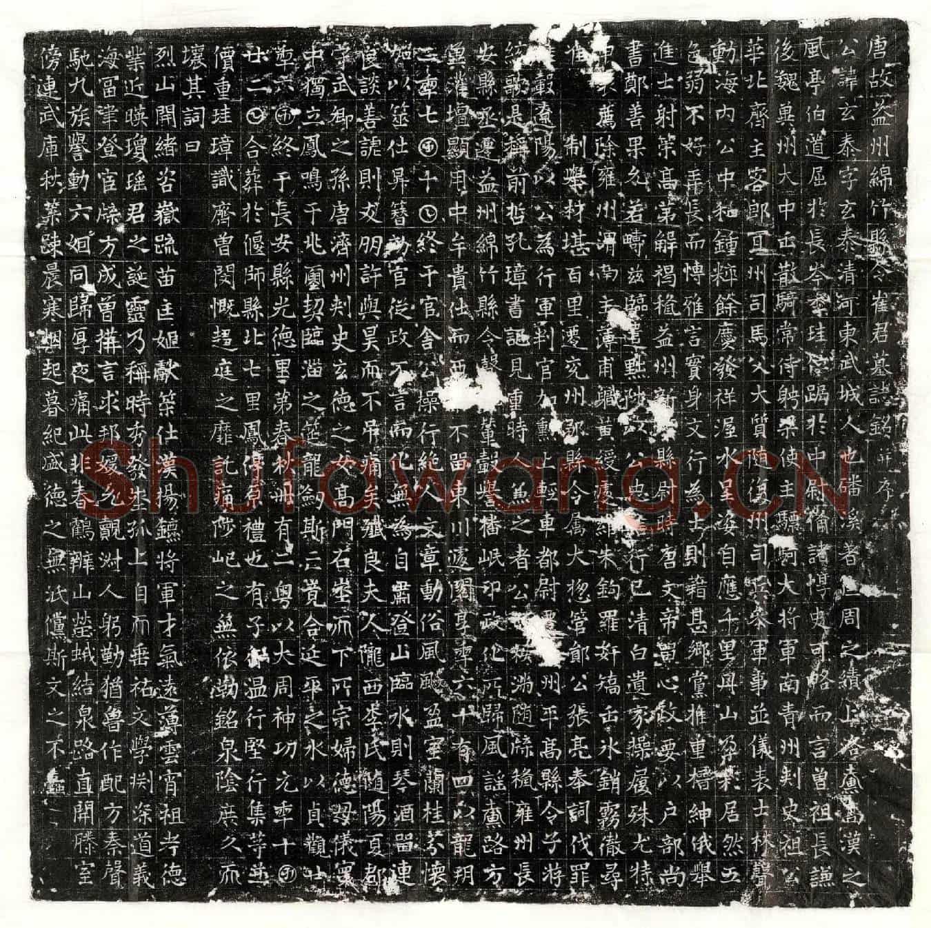 唐崔玄泰墓誌(唐故益州绵竹县令崔君墓誌铭并序)