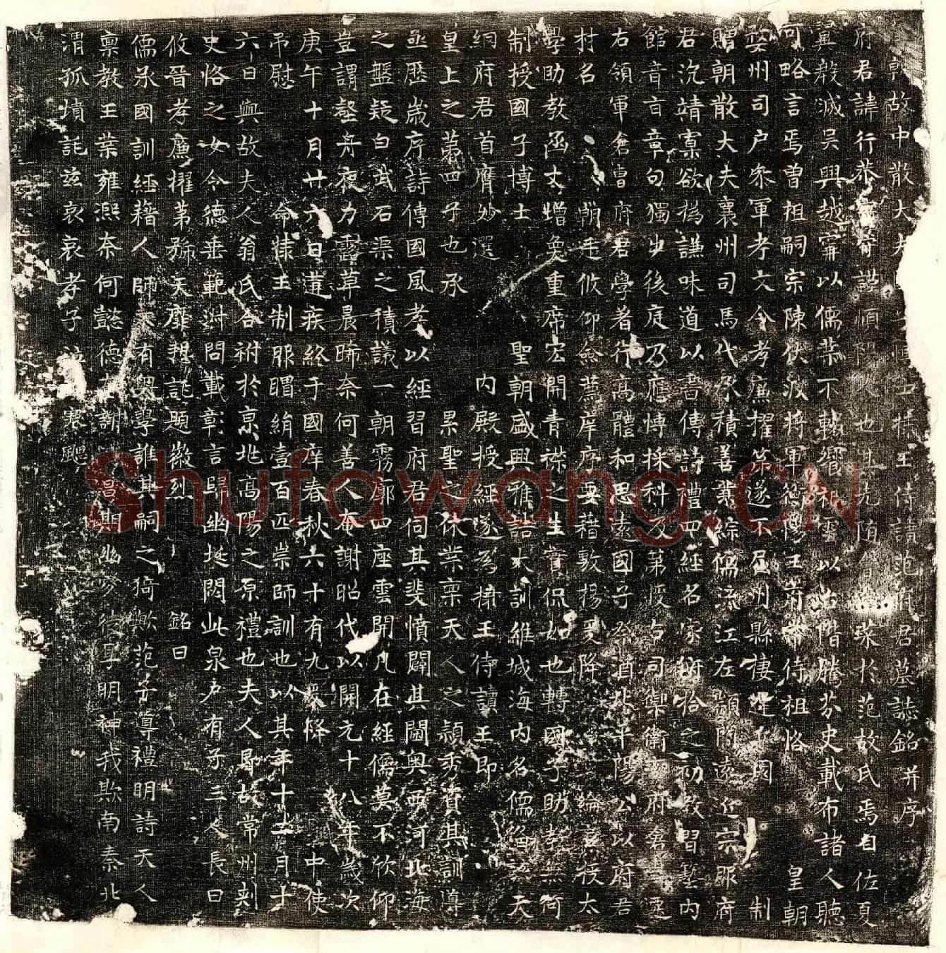 唐范行恭墓誌(皇朝故中散大夫国子愽士棣王侍读范府君墓誌铭并序)
