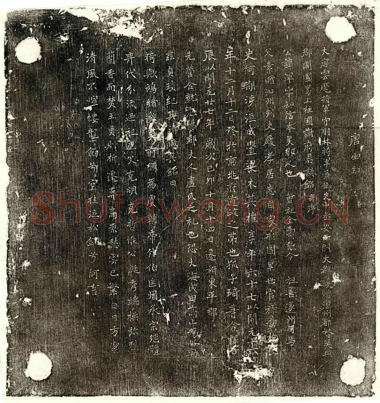 唐谢浑墓誌(大唐云麾将军守羽林将军兼御史中丞安西副大都护赠凉州都督吴兴郡开国男上柱国谢府君誌铭并序)