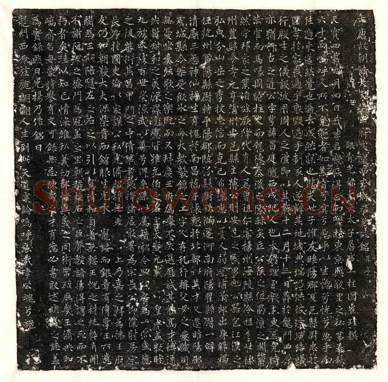 唐李萼墓誌(大唐故朝请大夫棣王府友陇西李府君墓誌铭并序)