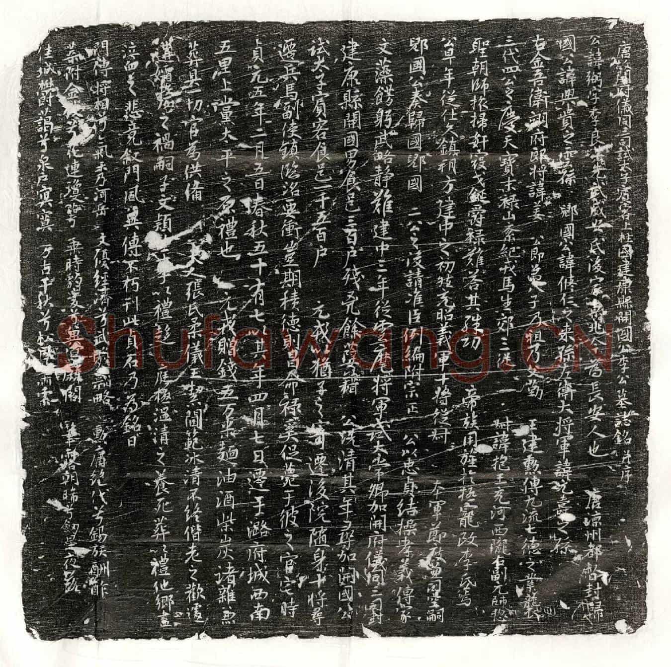 唐李弼墓誌(唐故开府仪同三司试太子宾客上柱国建康县开国公李公墓誌铭并序)