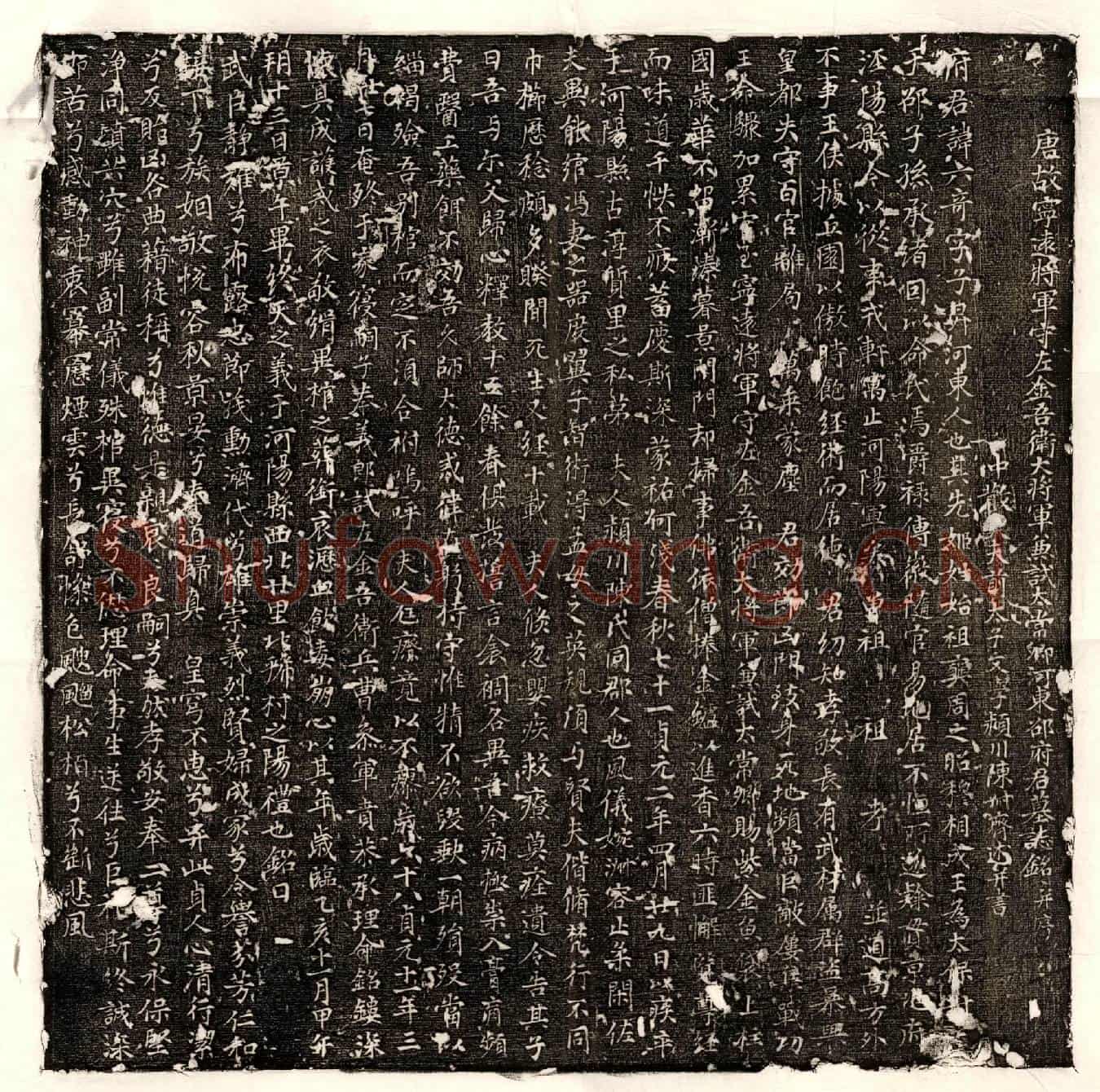 唐邵六奇墓誌(唐故宁远将军守左金吾卫大将军兼试太常卿河东邵府君墓誌铭并序)