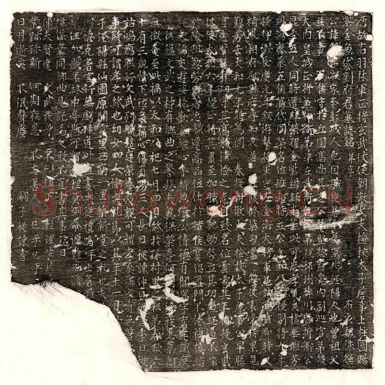 唐刘凝墓誌(唐故右羽林军正将玄武仗使朝散大夫捡校太子詹事上柱国赐紫金鱼袋刘府君墓誌铭并序)