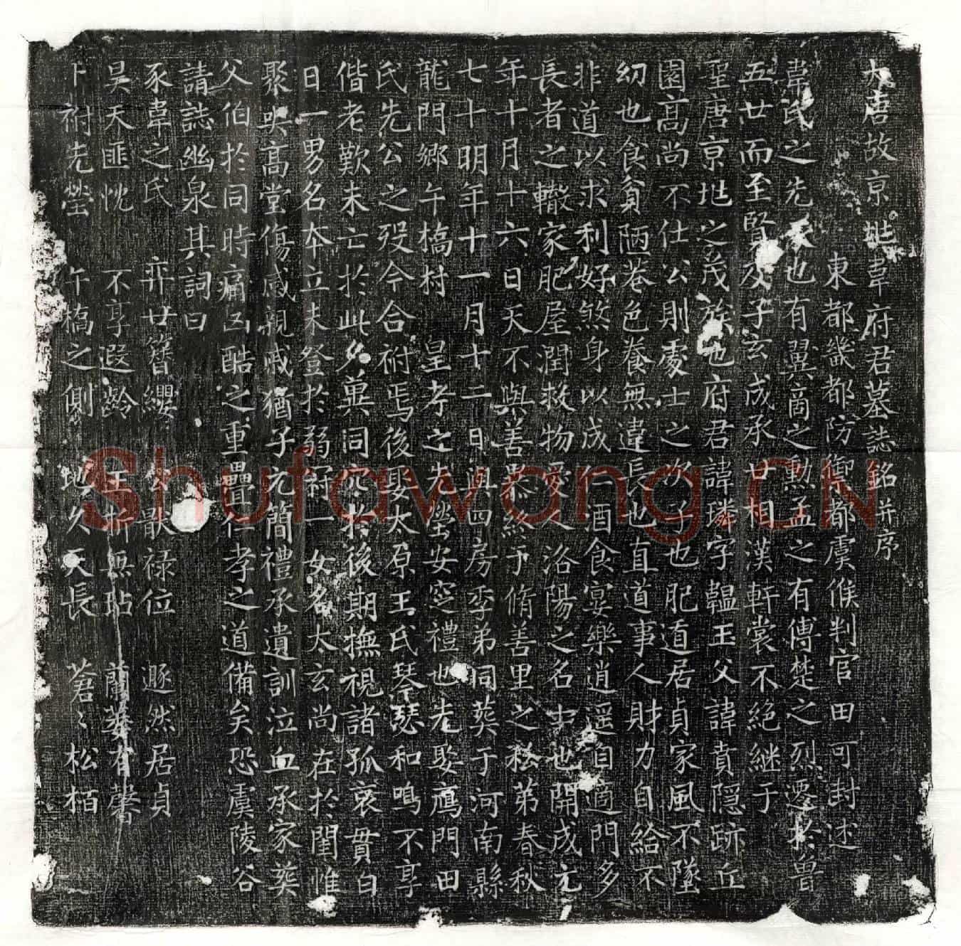 唐韦璘墓誌(大唐故京兆韦府君墓誌铭并序)