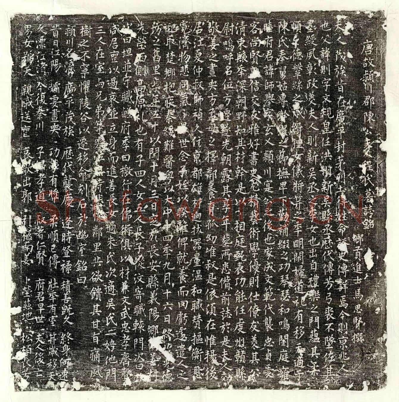 唐陈师举妻程氏墓誌(唐故颍川郡陈公夫人程氏墓誌铭)