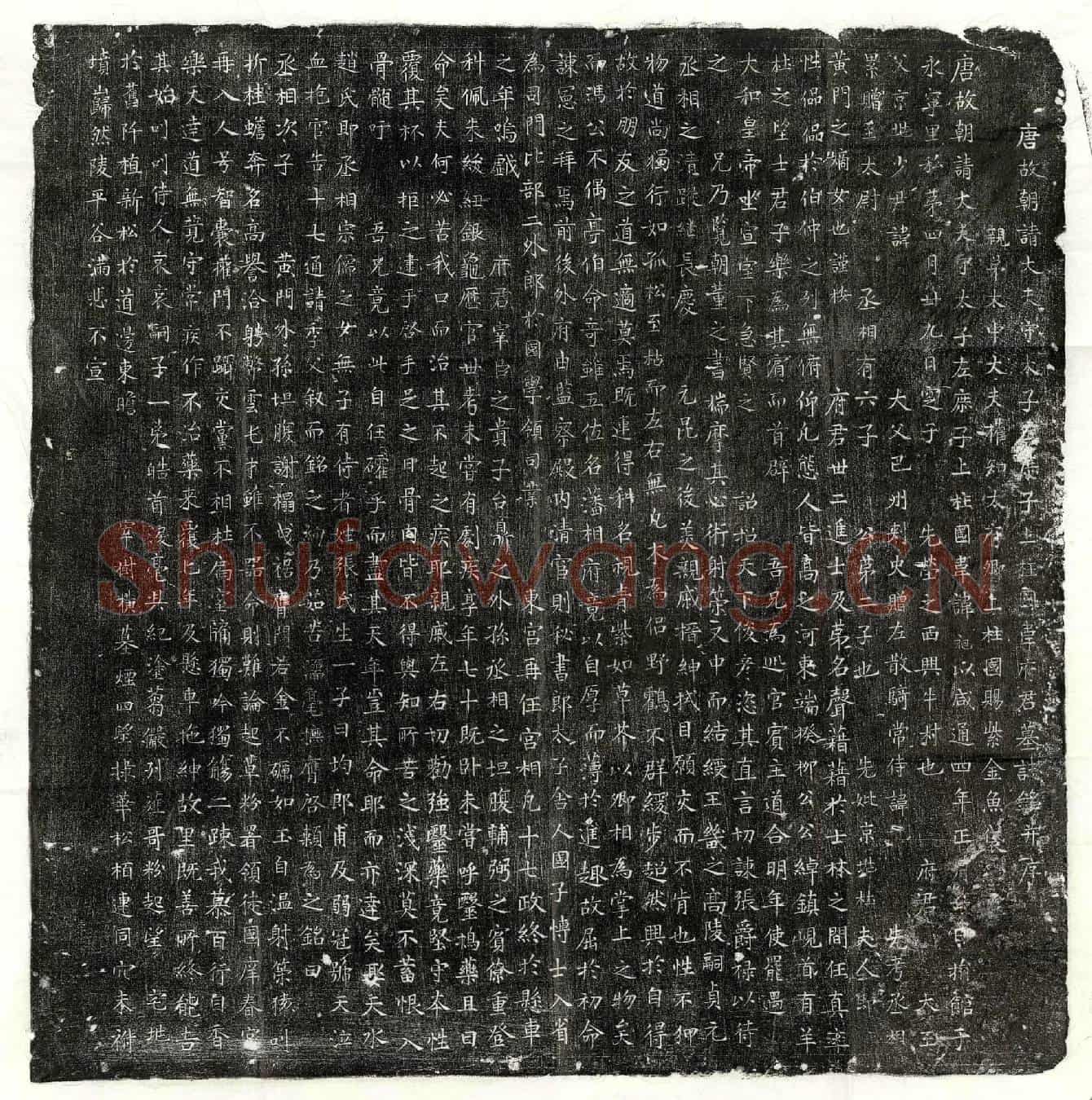唐韦昶墓誌(唐故朝请大夫守太子左庶子上柱国韦府君墓誌铭并序)