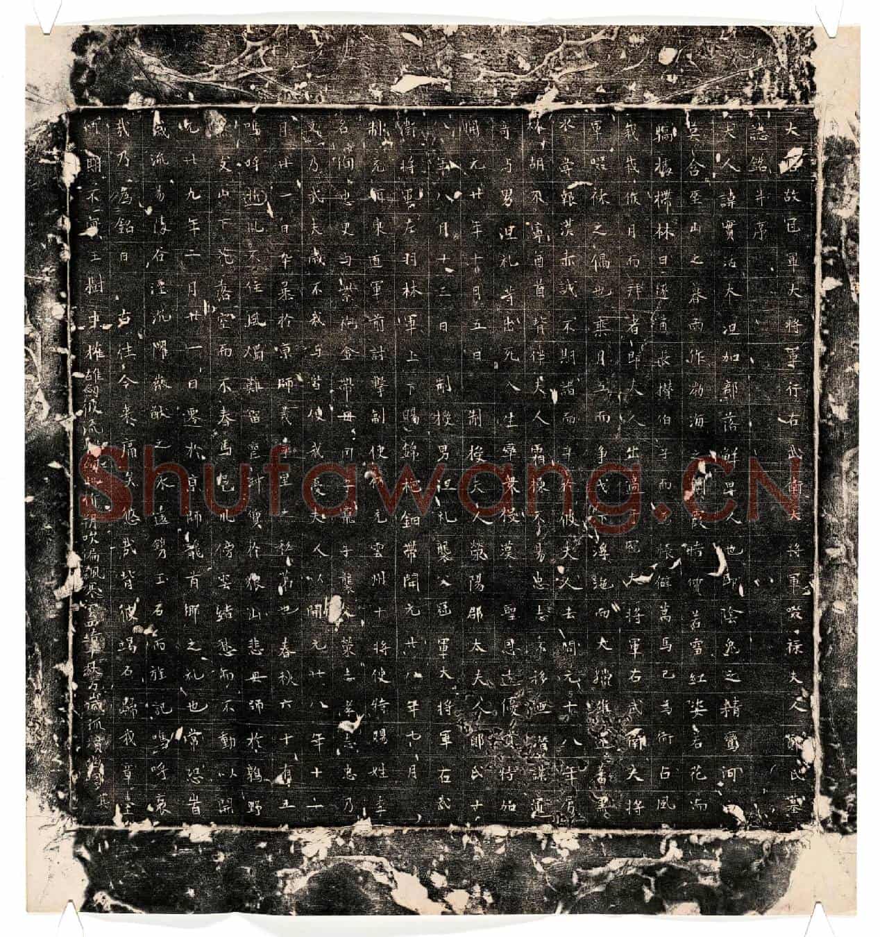 唐啜禄君妻郑实活墓誌(大唐故冠军大将军行右武卫大将军啜禄夫人郑氏墓誌铭并序)