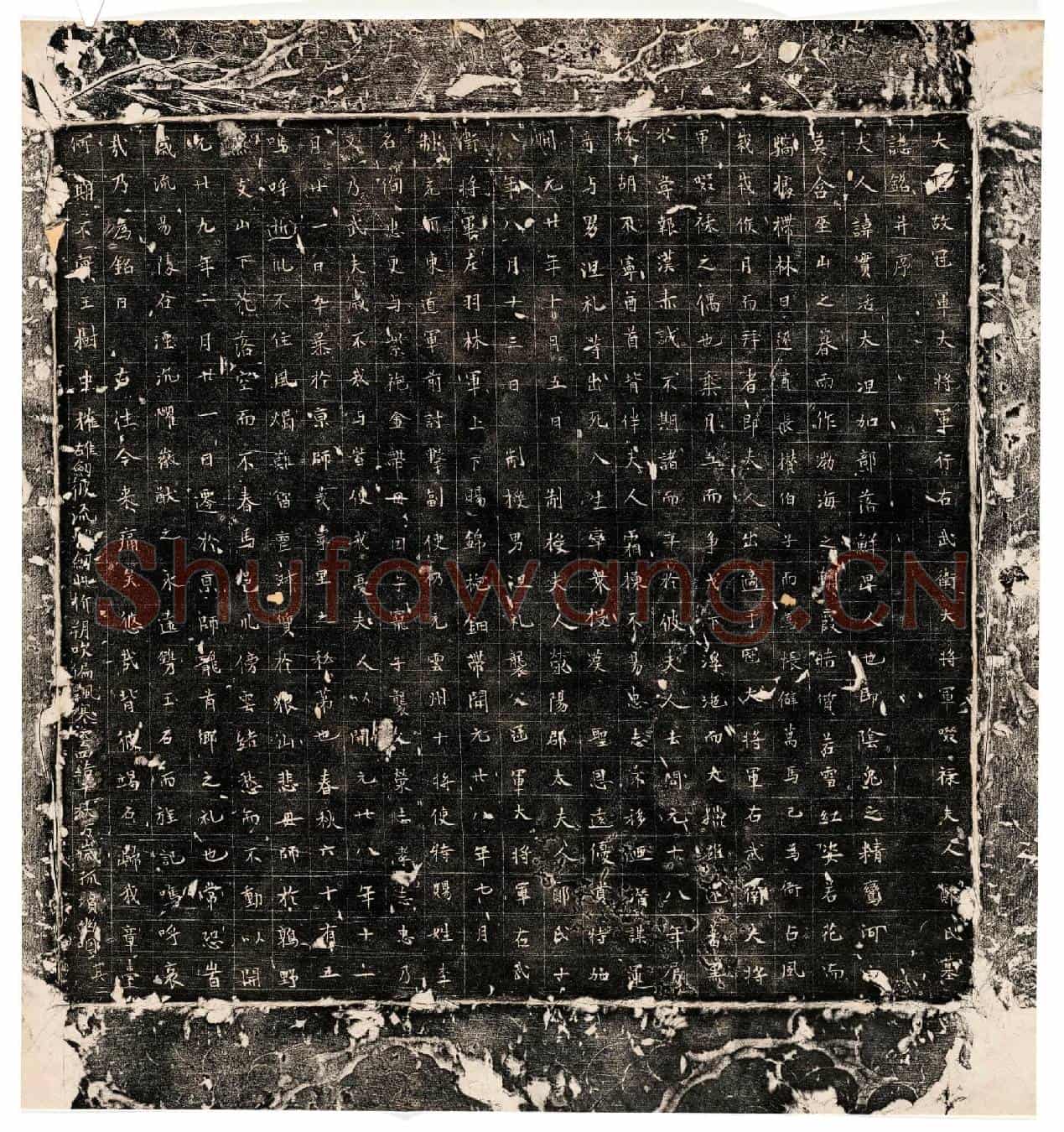 唐啜禄君妻郑实活墓誌(大唐故冠军大将军行右武卫大将军啜禄夫人郑氏墓誌铭并序)