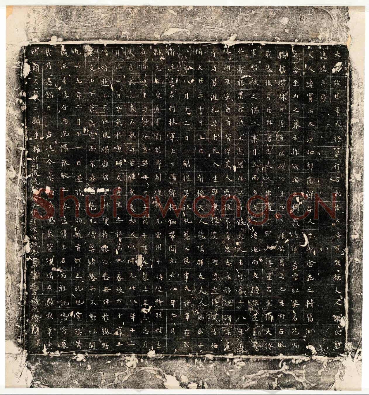 唐啜禄君妻郑实活墓誌(大唐故冠军大将军行右武卫大将军啜禄夫人郑氏墓誌铭并序)