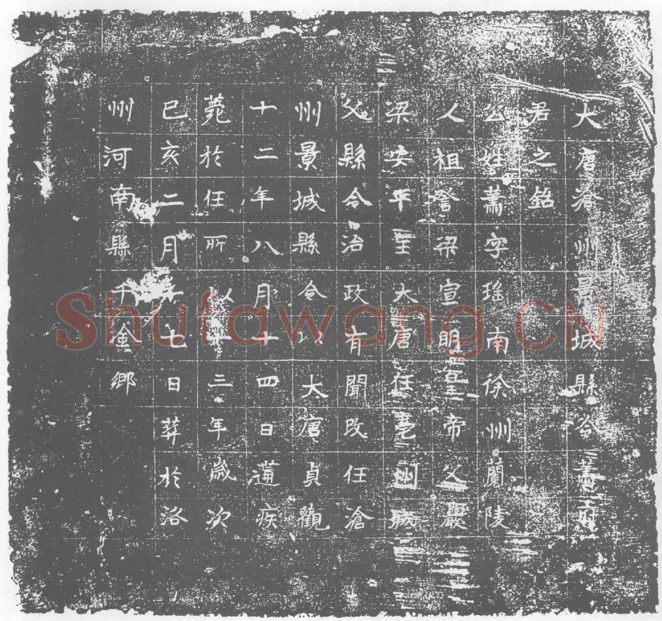 唐萧瑶墓誌(大唐沧州景城县令萧府君之铭)
