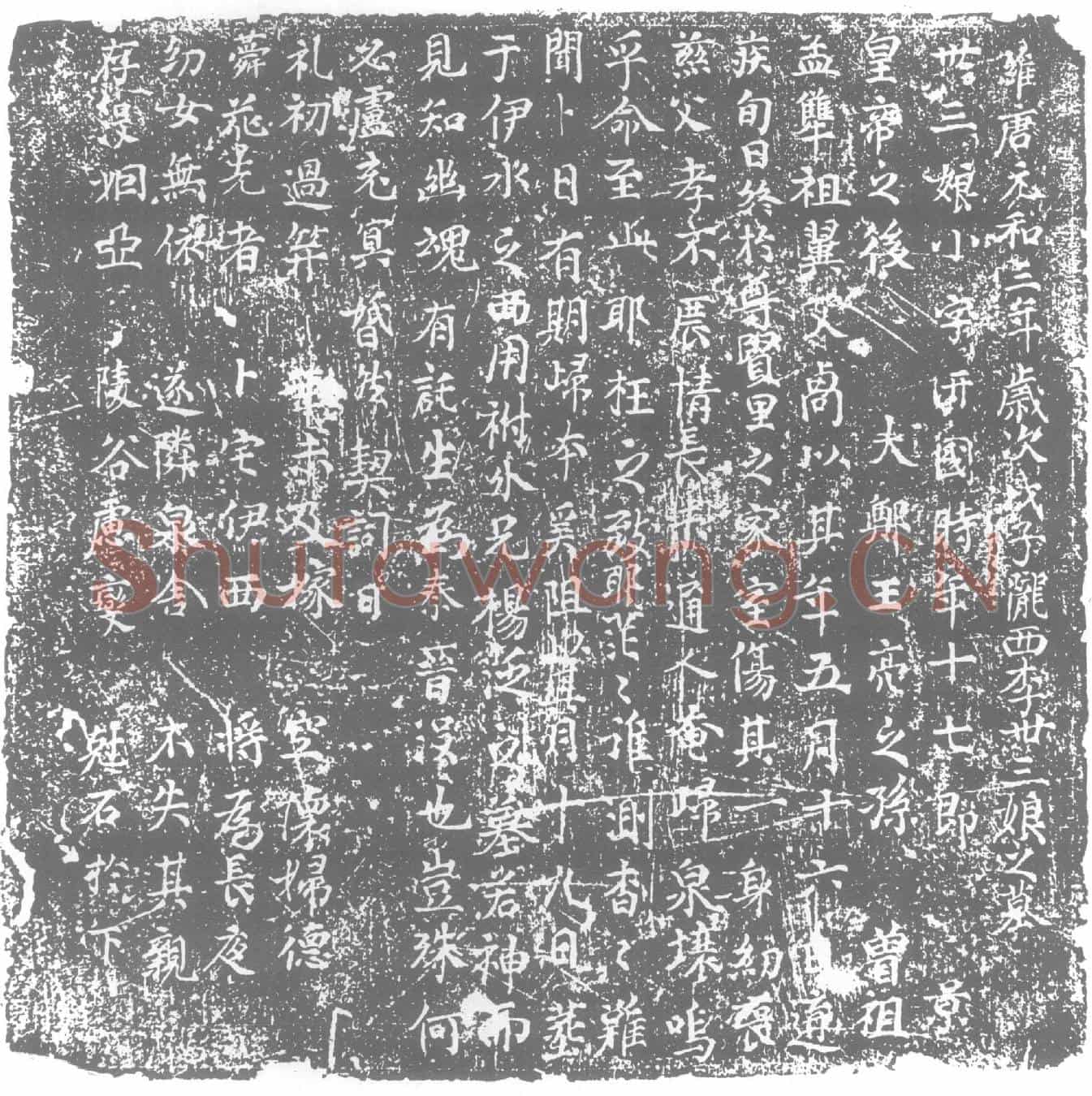 唐李卅三娘，字汧国墓誌