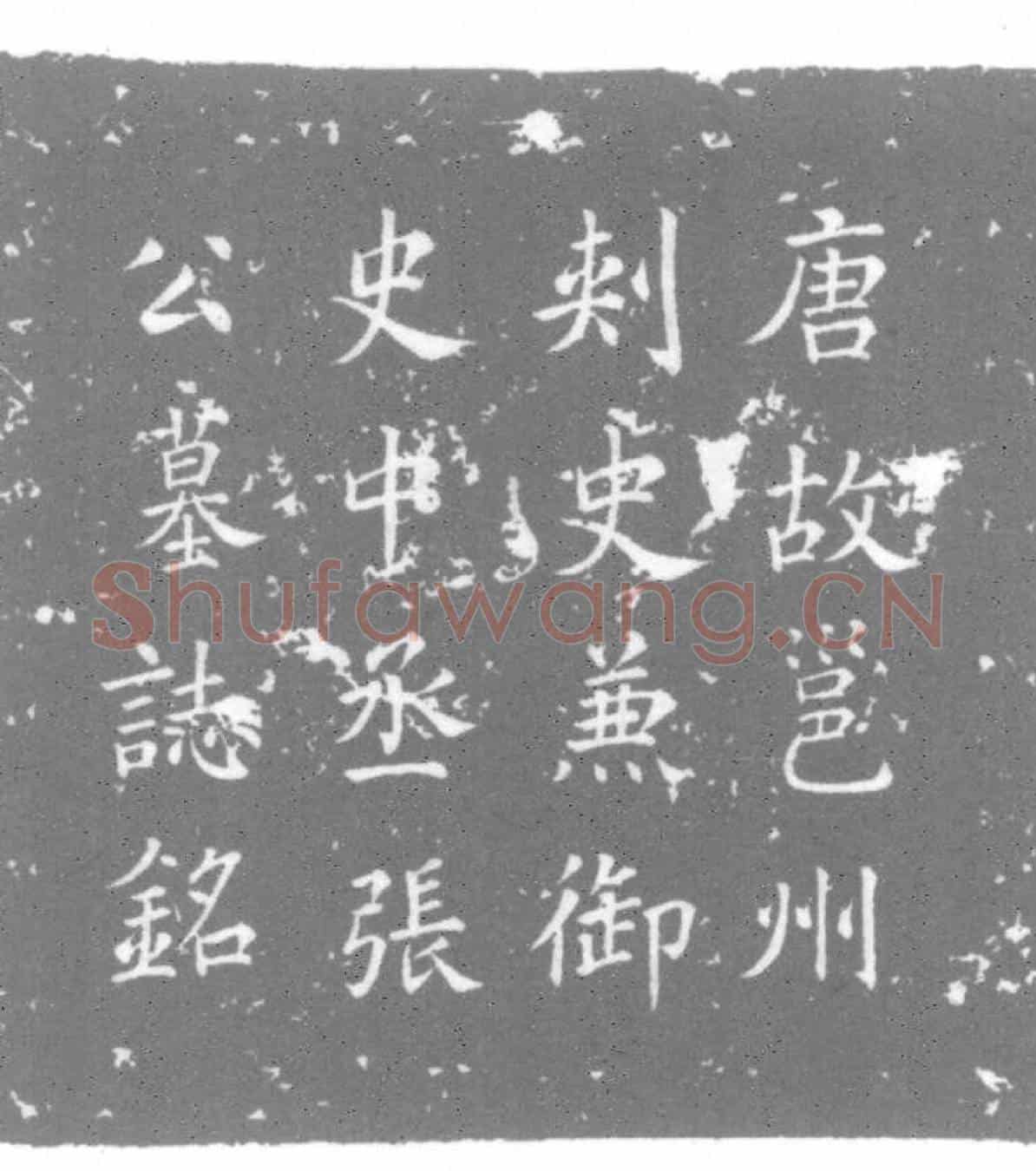 唐张士陵墓誌