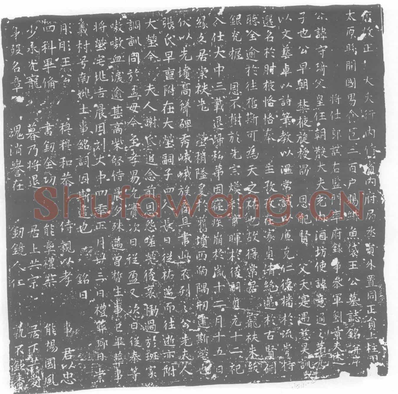 唐王守琦墓誌