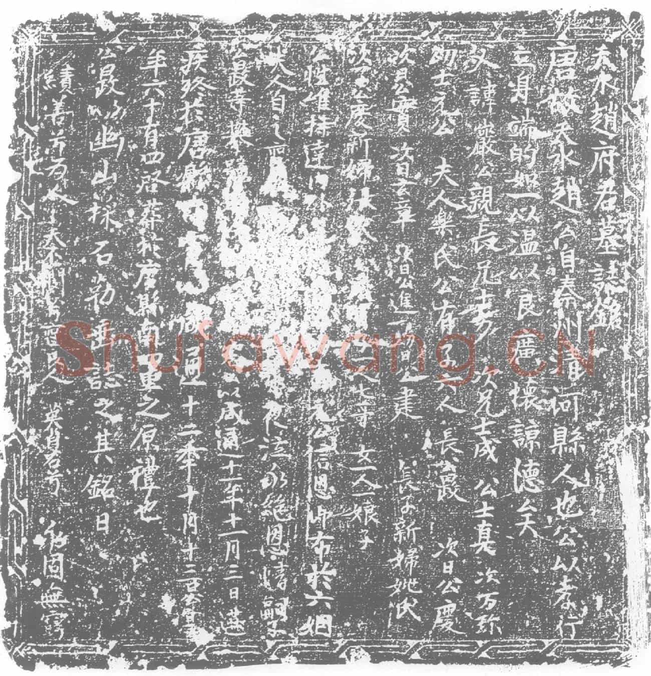 唐赵士真，赵巖儿子墓誌