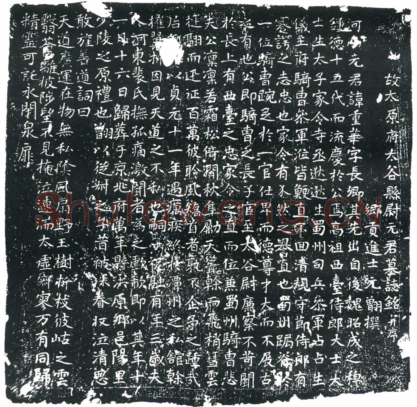 唐元重华墓誌