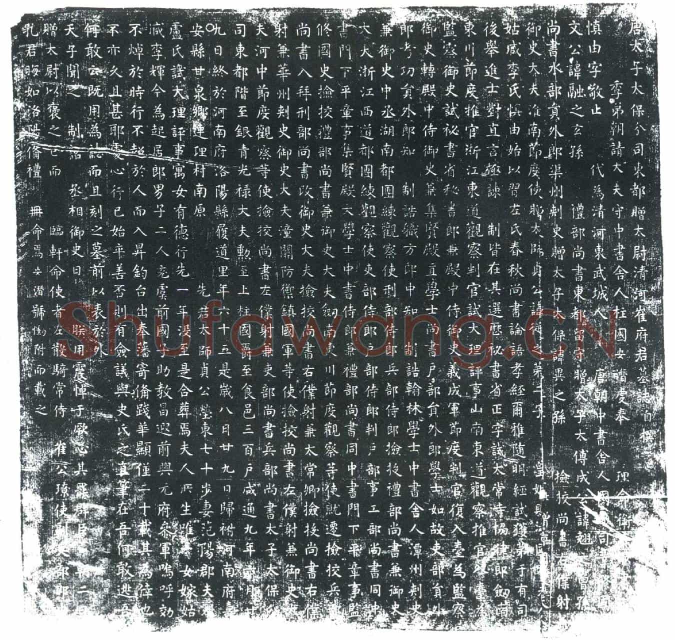 唐太子太保分司东都赠太尉清河崔府君墓誌