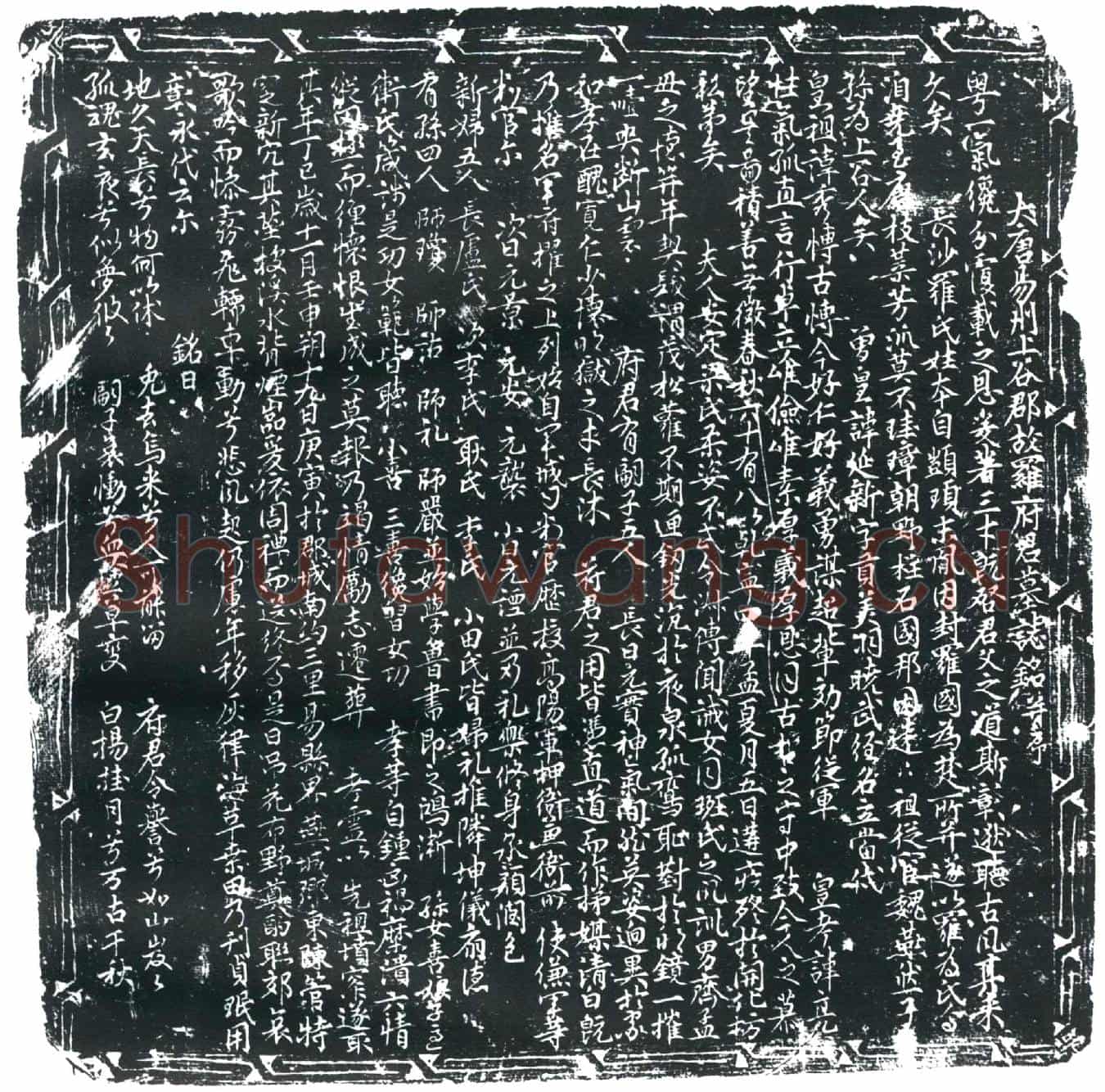 唐上谷郡罗府君墓誌