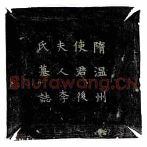隋代 楷书墓志拓片《隋杨君后夫人李氏墓志》高清图片欣赏