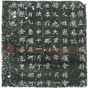 隋代 楷书墓志拓片《隋麻君妻庞胃娘志》高清图片欣赏