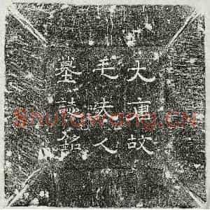 唐代 隶书 楷书墓志拓片《唐杜君妻毛氏墓志》高清图片欣赏