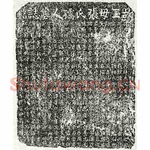 元代 楷书墓志拓片《元王兴礼妻张氏墓志》高清图片欣赏