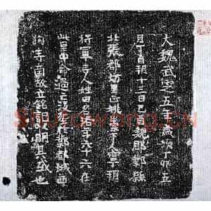北朝 楷书墓志拓片《东魏田洛墓志》高清图片欣赏