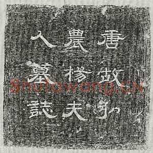 唐代 隶书墓志拓片《唐韩君妻杨氏墓志》高清图片欣赏