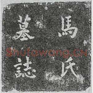 清代 楷书墓志拓片《清马朝寿及妻郝氏墓志》高清图片欣赏
