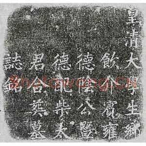 清代 楷书墓志拓片《清阴兴全及妻柴氏墓志》高清图片欣赏