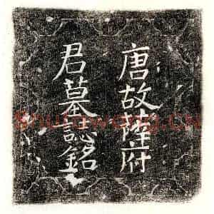 唐代 楷书墓志拓片《唐薛周衡墓志》高清图片欣赏