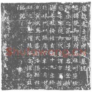 唐代 楷书墓志拓片《唐故处士张府君墓志》高清图片欣赏