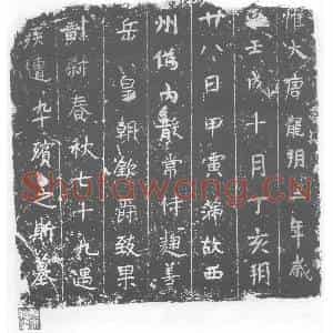 唐代 楷书墓志拓片《西州内散常侍曲善岳》高清图片欣赏