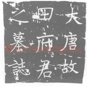 唐代 楷书墓志拓片《大唐故滕王府记室参军田府君墓志》高清图片欣赏