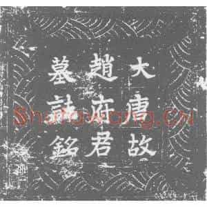 唐代 楷书墓志拓片《大唐故朝散大夫登州司马赵府君墓志铭》高清图片欣赏