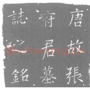 唐代 楷书墓志拓片《唐故相州临河县尉张府君墓志铭》高清图片欣赏