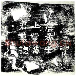 唐代 楷书墓志拓片《唐故上党苗君墓中哀词》高清图片欣赏