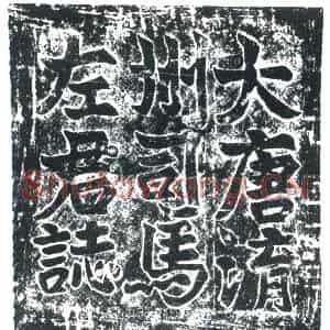 唐代 楷书墓志拓片《大唐淯州司马左君志》高清图片欣赏