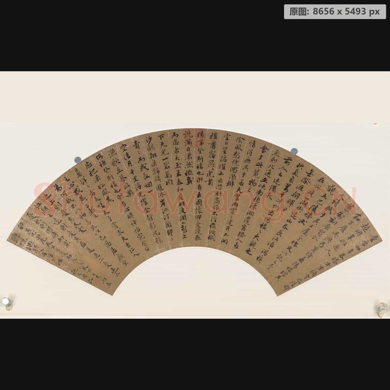 明代 祝枝山 书扇页-2 纸本
