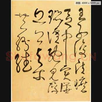 近现代 谢稚柳 临张旭古诗首 行草书法作品-06