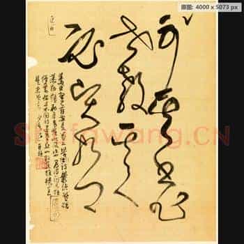 近现代 谢稚柳 临张旭古诗首 行草书法作品-09