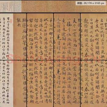 明代 祝允明-行楷洛神赋卷 绢本